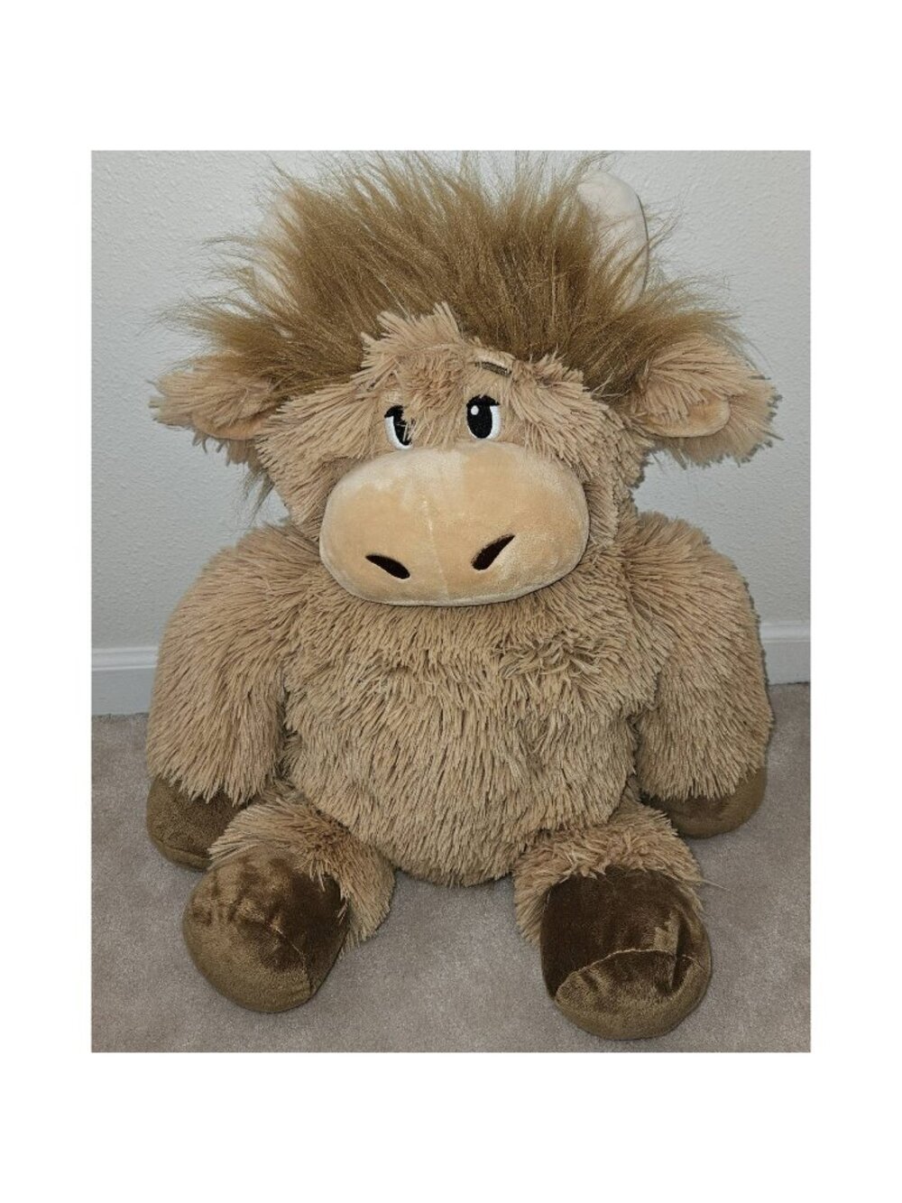 Highland Cow Plush Stuffed Animal Toy Spark Create Imagine Walmart